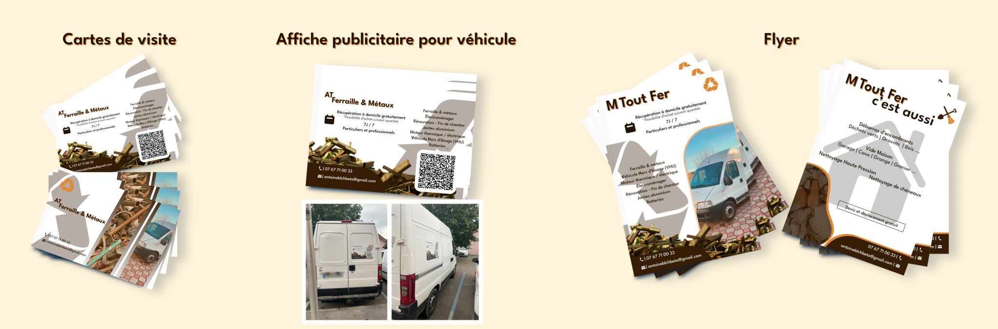 Carte de visite pour un entrepreneur dans le débaras