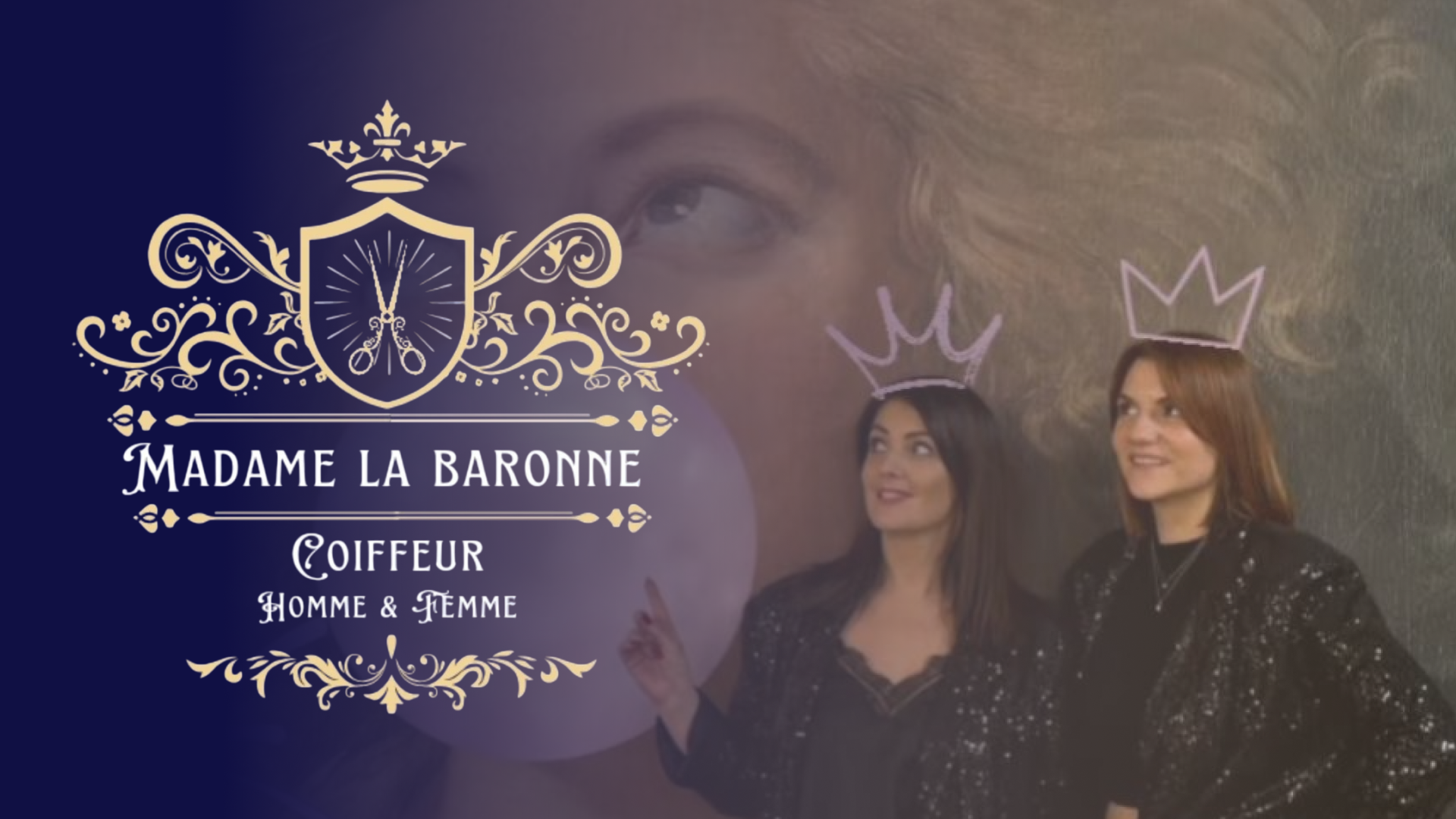 Site web du salon de coiffure Madame La Baronne à Audincourt – design chic et baroque